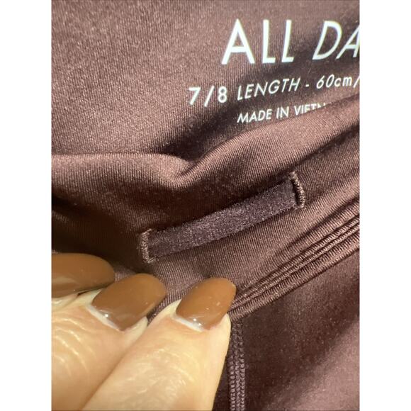 Sweaty Betty All Day Women Athletic Leggings 7/8 Length Stretch Size XL Purple - Picture 5 of 14